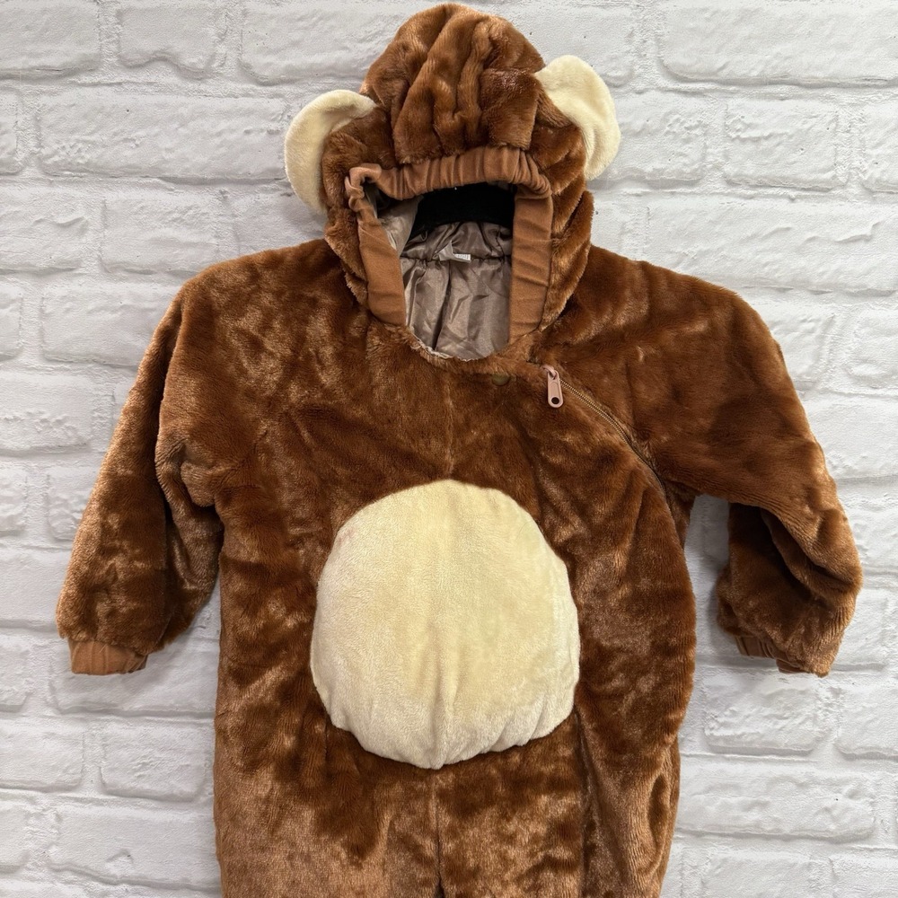 Kids Monkey Halloween Costume 3T / 4T Halloween Fleece Bodysuit Warm Ships Fast!